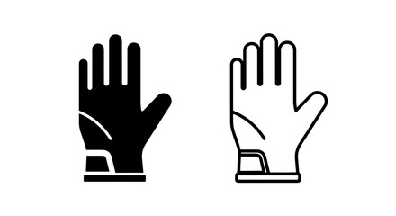 Obraz premium Industrial safety glove icon for manual labor and protective work gear