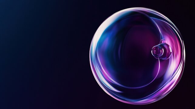 entirety. A glowing orb in dark abstract space, representing connection and broadcast. product launch decks, UI/UX mockups, designed for product launches and innovation pitches.