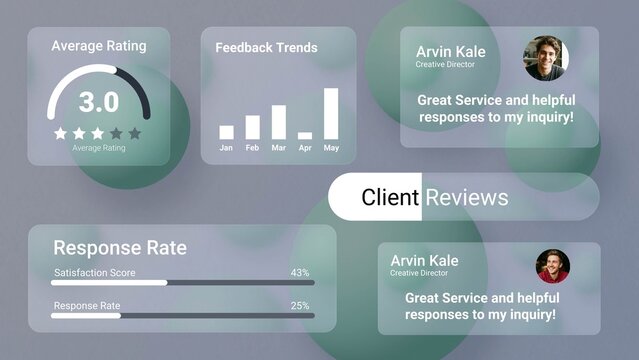 Clean Glass UI Cards