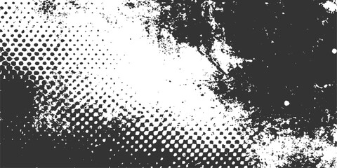 Abstract monochrome texture, presenting a striking visual impact with a complex array of patterns and effects. The texture consists of a network of dark dots arranged on a lighter background. © DreamLoom