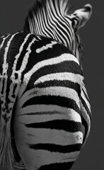 Fototapeta premium a close-up of the backside of an african zebra