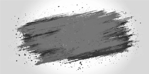 An abstract grunge style dark gray brush stroke creating a sense of raw art.