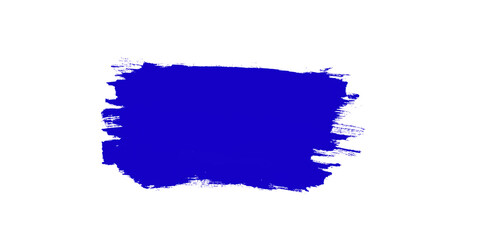 Fototapeta premium Vibrant blue brush stroke on transparent background for design and art projects