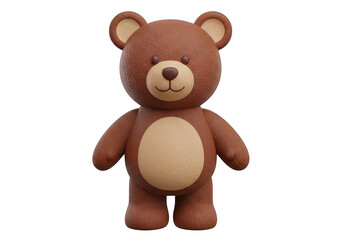 Fototapeta premium Brown teddy bear on transparent background
