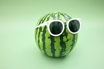 Watermelon Wearing White Sunglasses Creative Character
