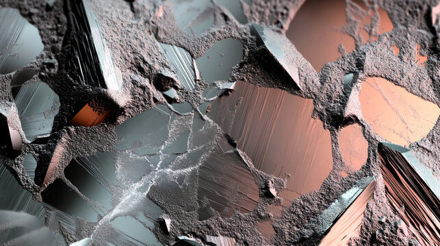 Micro-scale Growth Terraces and Microfractures of Crystal in DIC
