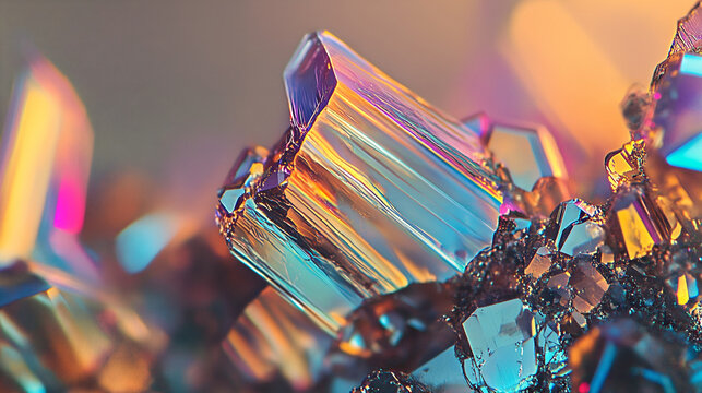 Vibrant Interference Colors in Microscopic Crystal Characterization