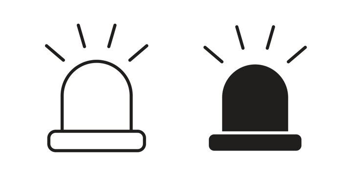 Ambulance siren icon for mobile application, button and website design.