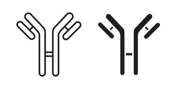 Antibody icon for mobile application, button and website design.