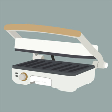 modern grill. Electric grill vector
