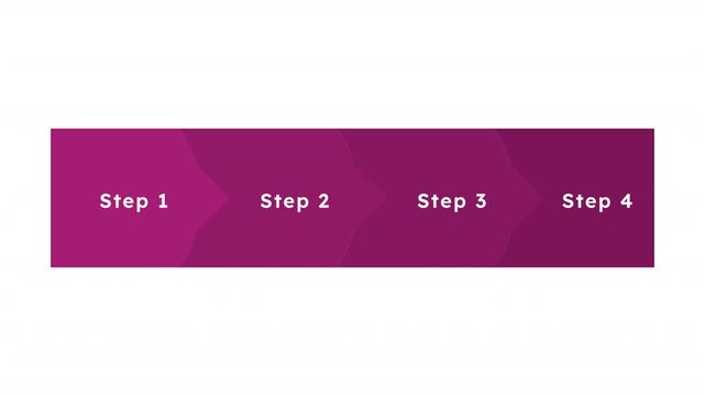 Learning process infographic 4 steps template animation. Professional growth. Sequence options HD video. Animated blank diagram visualization. Process layout empty design element. Motion graphics