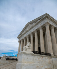 Fototapeta premium Supreme Court institution of law. US law system of federal government. USA judicial authority landmark. American constitution justice.