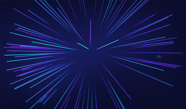 Abstract technology burst explosion background tech and light big data effect. Circle blast with blue frame atom and sound flow circular. Bg wave abstract with vector music background.