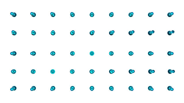 透過png グラフィック素材 自由な場所にピンを打てます 画鋲 push-pin 水色 3DCGレンダリング画像