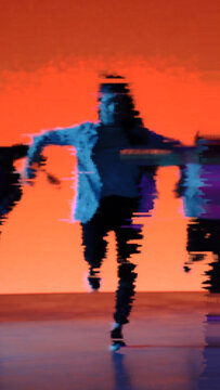 Glitch Pixel Transition 06 Vertical