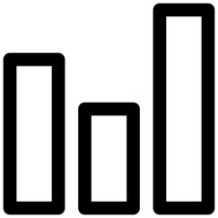 Fototapeta premium Basic column chart. Editable stroke vector icon.
