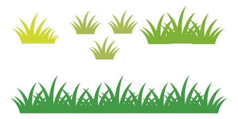 Fototapeta premium green grass illustration, sustainable grass nature, grass design in flat style 