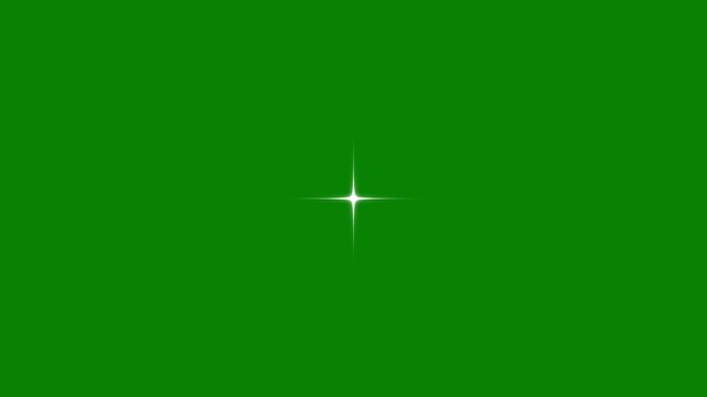 Sparkling twinkle stars animation, white cartoon doodle glitter effect, glowing shining light particles, retro vector sparkle motion, blinking star overlays on green screen, festive sky loop 4K