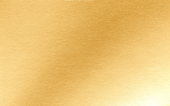 Gold background foil golden leaf metallic texture gradient light shiny reflective wrapping paper bright yellow solid color wallpaper for design decoration element backdrop