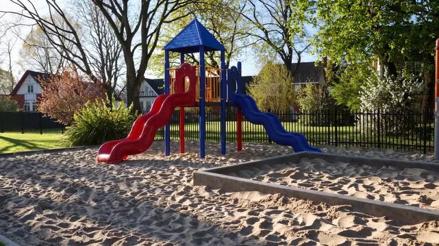 Community playground promoting outdoor recreation and safety