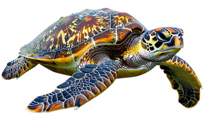 Fototapeta premium A tortoise on a white background. 