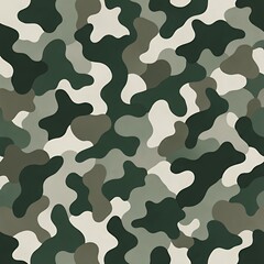 Fototapeta premium Abstract Green Camouflage Pattern Seamless Texture for Military or Outdoor Design