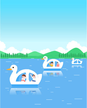 오리배타기