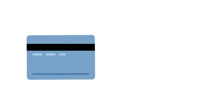 credit cards bank financial animation payment