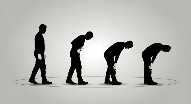 Decline of Strength silhouette concept 