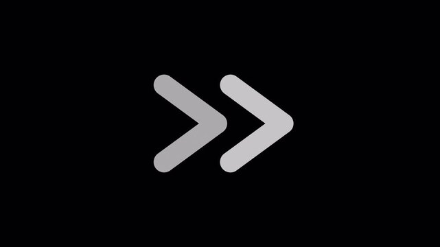 Rewind playback symbol animation transparent background seamless loop