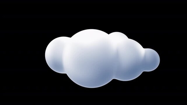 Smooth cloud with alpha channel. Looped animation