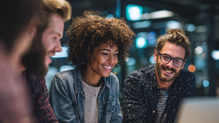 diverse business team working together in vibrant office setting showcasing multiethnic collaboration professional teamwork and positive corporate workplace culture
