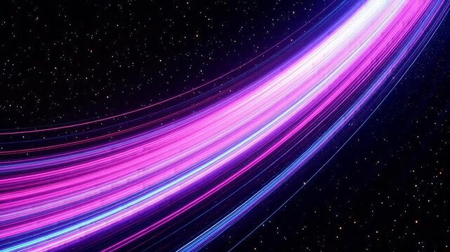 Colorful light streaks in space