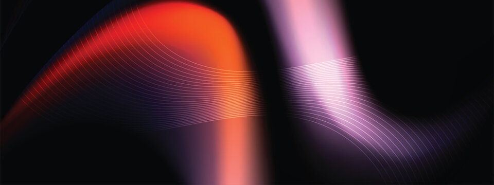 Gradient abstract background with flowing particles and dynamic light motion, futuristic digital technology concept with smooth wave effect and modern style