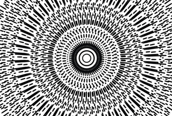 Obraz premium Concentric Circles Optical Illusion Pattern.