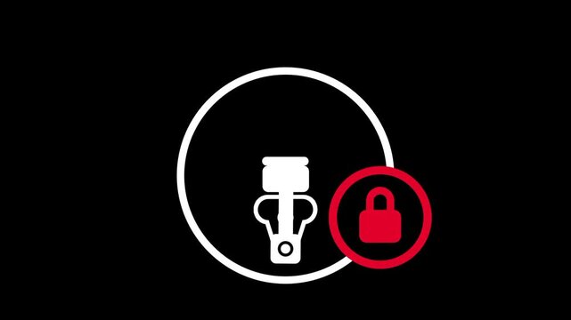 A mechanical piston symbol inside a circle with a red lock indicates that engine upgrades or vehicle parts are currently unavailable for the user