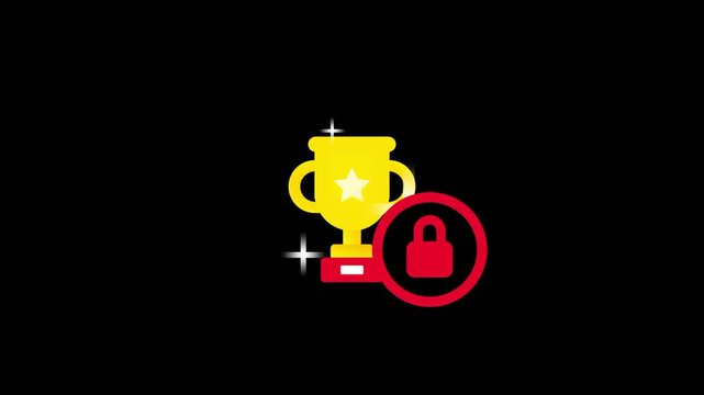 This golden trophy icon with a red lock signifies that a specific achievement or tournament prize has not been unlocked by the player as of yet