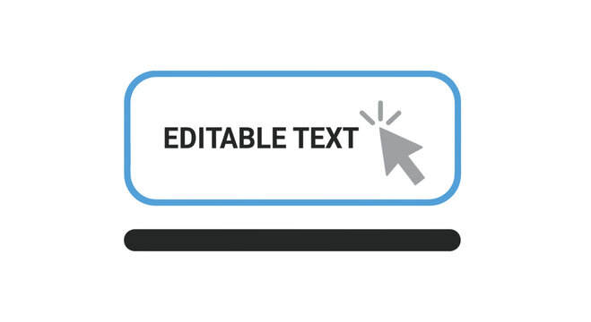 Editable text cursor icon button.