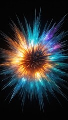 Fototapeta premium Colorful light explosion frozen