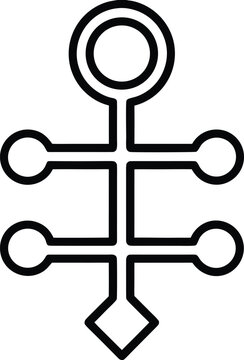 aether symbol line art vector illustration on transparent background