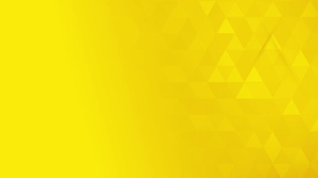 Bright sunny yellow abstract background with subtle triangular pattern and soft folded layer effect. Smooth seamless loop animation with gentle motion and depth, perfect for advertising, marketing