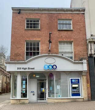 Lincoln, UK - March 9, 2026: TSB Bank branch in the High Street, Lincoln. 