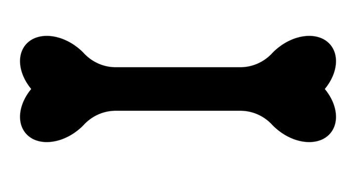 Black bone symbol of dog food