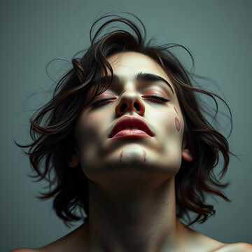 a compelling visual narrative capturing the essence of self-absorption and excessive self-love,narcissism