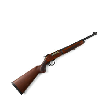 Shotgun on white background as a symbol of second amendment