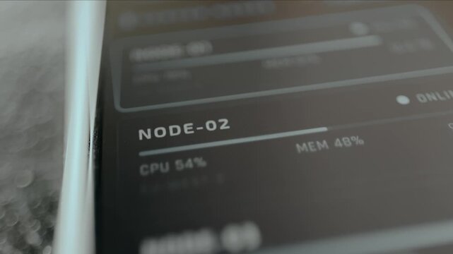 System monitoring interface showing the status of a list of server nodes