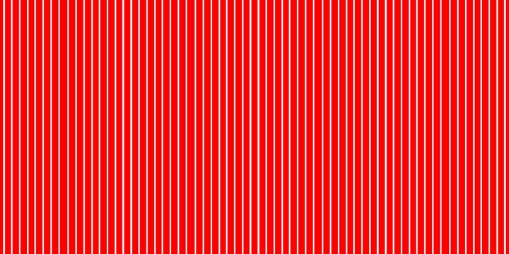 Vertical white pinstripes on a vibrant red background. Minimalist linear pattern for festive wallpaper, bold fabric print, or modern graphic design backdrop.