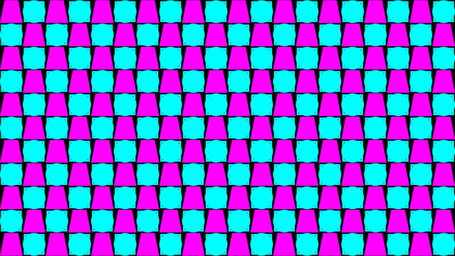 Abstract Geometric Pattern in Pink and Cyan vector background