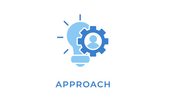 Approach vector icon isolated on white background