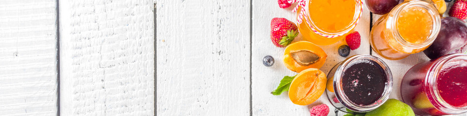 Assortment of berries and fruits jams © ricka_kinamoto